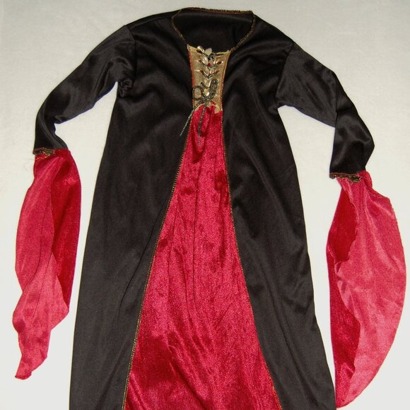 Rubies Gothic Vampire Dress, Girls Size M/L, Halloween Costume - Picture 3 of 4